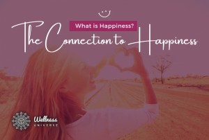 The Connection to Happiness with woman and heart