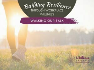 Building Resilience through walking our talk
