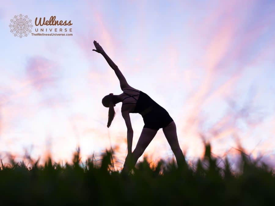 woman stretching silhouette